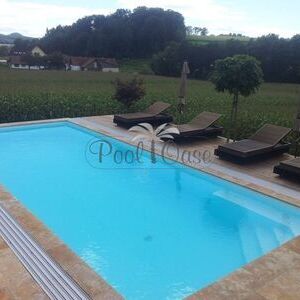 Skimmerbecken mit weißer Folie