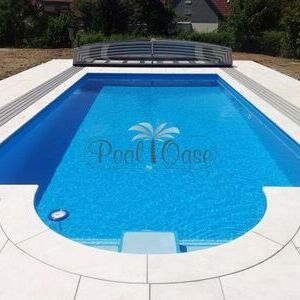 Rechteckbecken mit Römertreppe