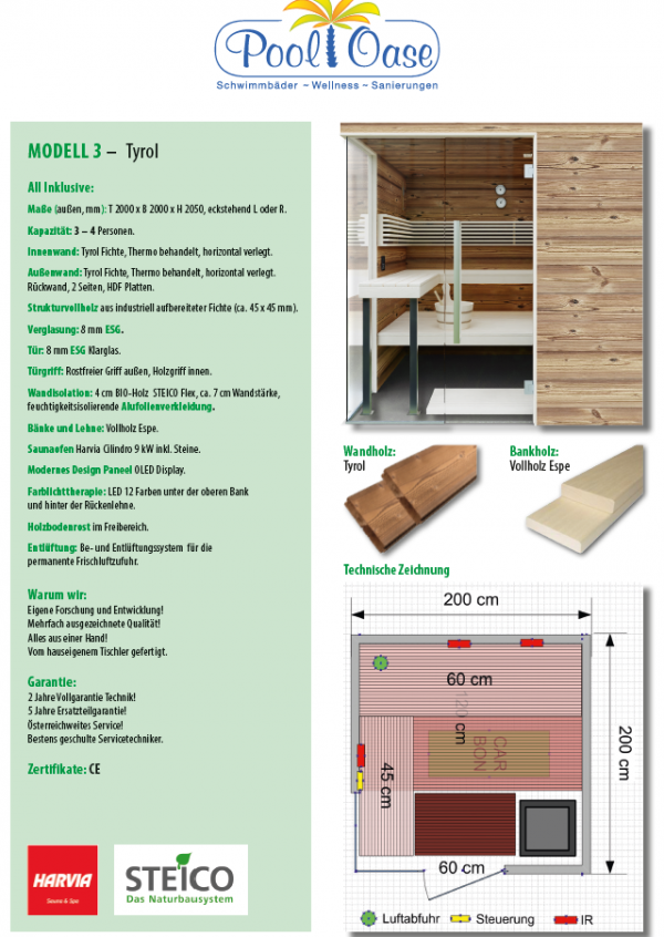 Modell 3: Tyrol + Vollholz Espe