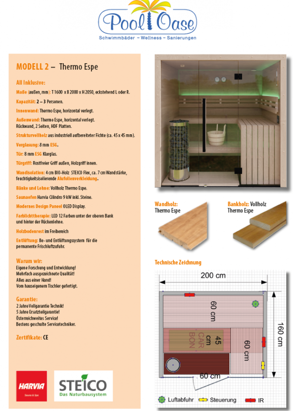 Modell 2: Thermo Espe + Vollholz Thermo Espe