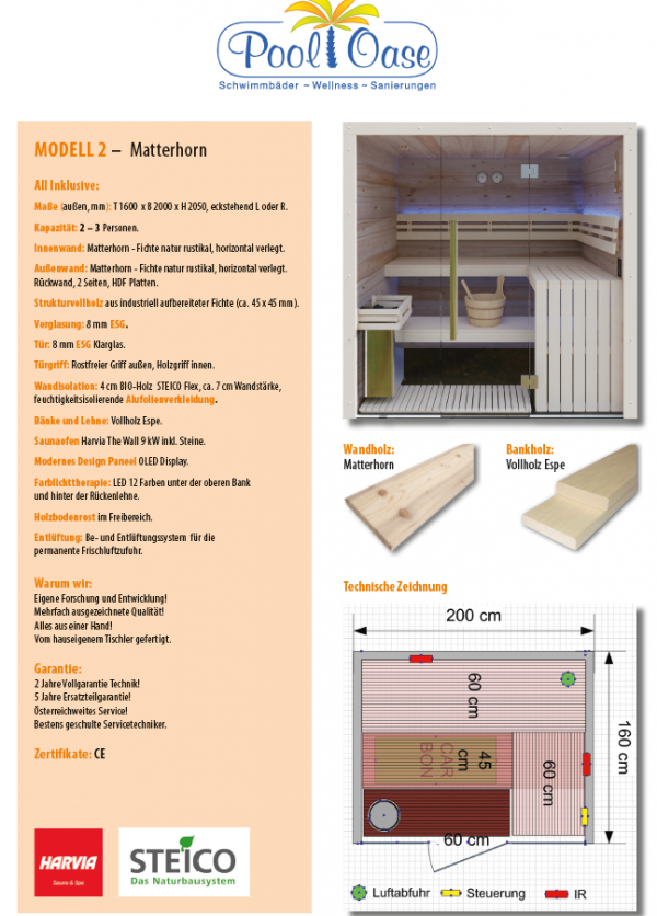 Modell 2: Matterhorn + Vollholz Espe